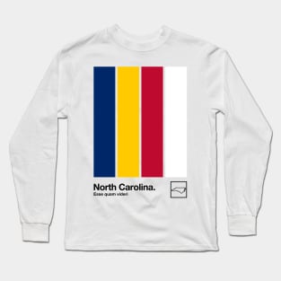 North Carolina // Original Minimalist Artwork Poster Design Long Sleeve T-Shirt